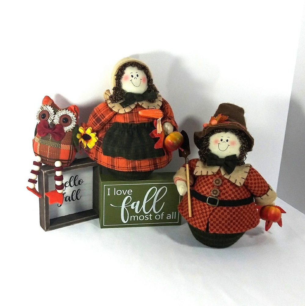 Mr & Mrs Pilgrim Fall Autumn Thanksgiving Decor